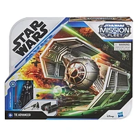 Star Wars Mission Fleet Stellar Class Darth Vader TIE Advanced 2.5-Inch-Scale Figure and Vehicle, Toys for Kids Ages 4 and Up