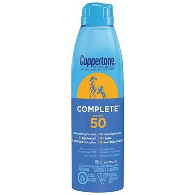 COPPERTONE Complete Écran Solaire en vaporisateur continue FPS 50 156g