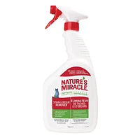 Nature's Miracle Éliminateur de taches et d'odeurs pour les chats, 946ml Formule enzymatique forte!
