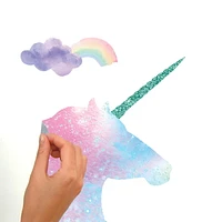 ROOMMATES GALAXY UNICORN W/GLITTER PEEL & STICK WALL DECAL