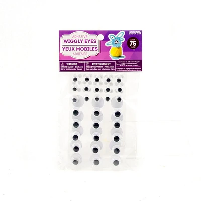 Horizon Group Usa Adhesive Wiggly Eyes, Sizes: 5 mm - 15 mm