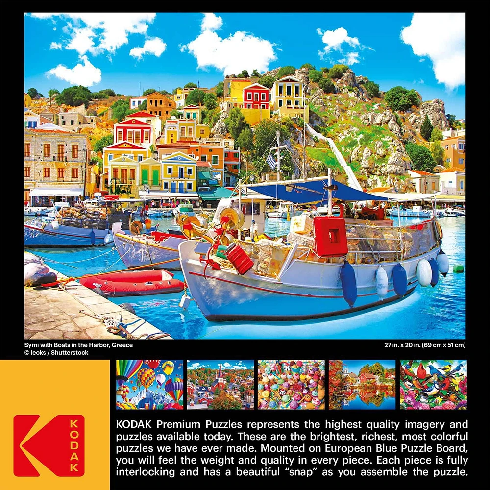 Kodak 1000 piece Puzzle - Symi with boats in the Harbour, Greece