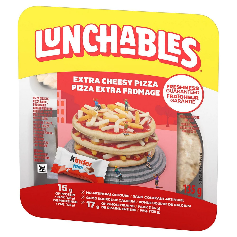 Lunchables Extra Cheesy Pizza, 135 g Tray, Extra Cheesy Pizza