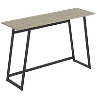 Safdie & Co. Console Table 45L Dark Taupe 1 Shelf Black Metal