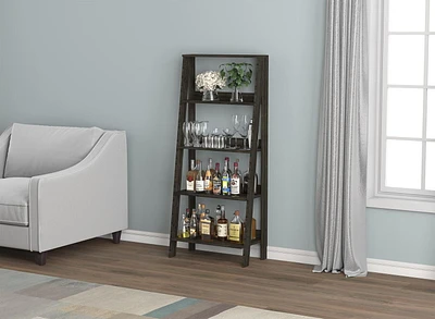 Safdie & Co. Wall Shelf 55H Dark Grey 5 Tier