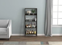 Safdie & Co. Wall Shelf 55H Dark Grey 5 Tier