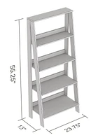 Safdie & Co. Wall Shelf 55H Dark Grey 5 Tier