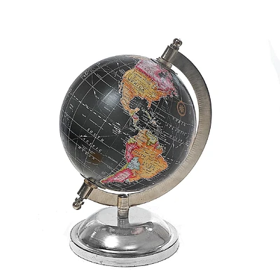 5" Decorative Black Globe With Stand