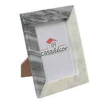 5X7 Marble White & Grey Picture Frame