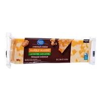 Fromage cheddar marbré sans lactose Great Value (format économique) 700 g