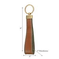 Genuine Leather Key Chain Tan