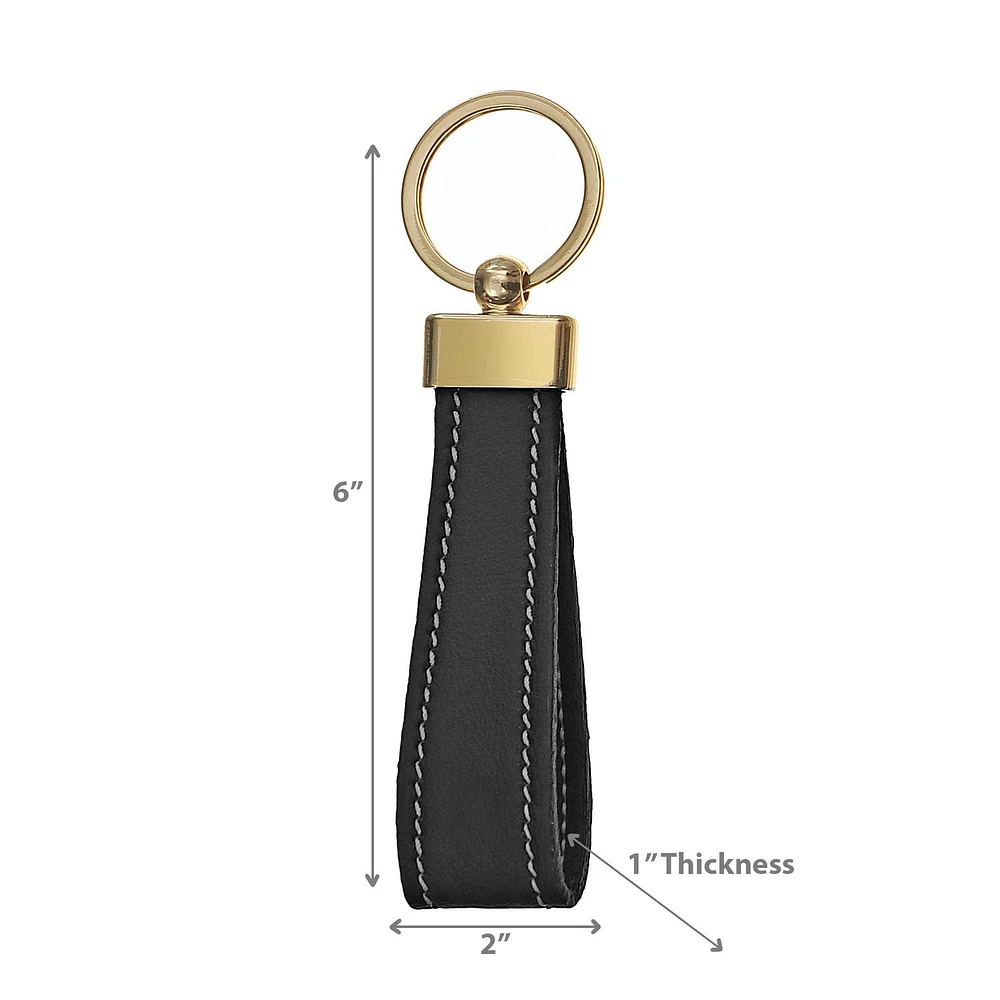 PU Leather Key Chain Black