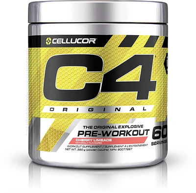 Cellucor C4 Original Pre Workout Powder, Energy Drink Supplement with Creatine, Nitric Oxide & Beta Alanine, Cherry Limeade, 60 Servings