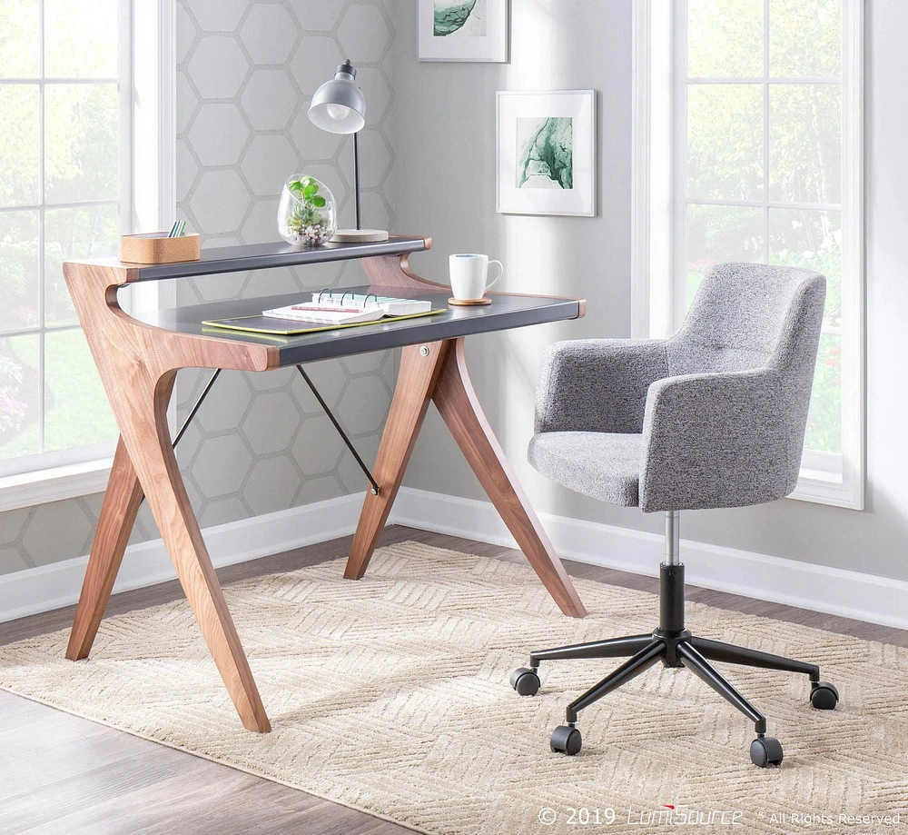 Archer Mid-century Modern Desk by LumiSource