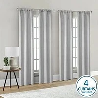 Mainstays 4 panneaux de rideau occultants en son genre, ensemble de 4, blanc