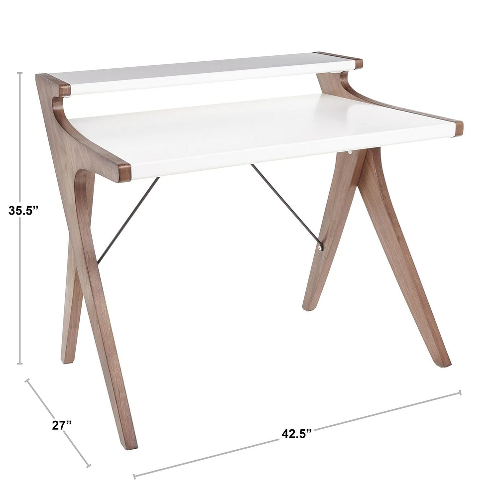 Archer Mid-century Modern Desk by LumiSource