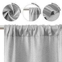 Mainstays 4 panneaux de rideau occultants en son genre, ensemble de 4, blanc