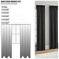 Mainstays 4 of a Kind Blackout Curtain Panels, Set of 4, White, 28" W x 84" L, 4 of a Kind Blackout Curtain Panels