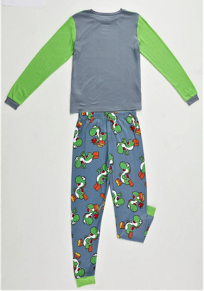 YOSHI 2PC PJ SET, 2 piece- Long sleeves Pajama Set