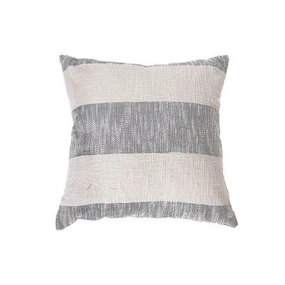 Cotton Slub Stripe Cushion 18 X 18 - Set of 2