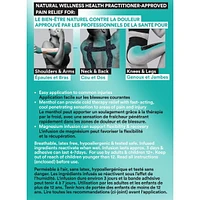 Heali Coton Kinésiologie Tape - Noir Cotton Kin Tape infusé de mg et de menthol - Noir