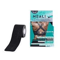 Heali Pro Kinésiologie - Noir Inspo Bande Pro Kin infusée de Mg et Menthol-Blk Inspo