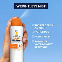 Ombrelle Sport SPF 50+ Sunscreen Spray, 122g, High-Endurance SPF 50+ Sunscreen Spray