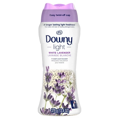 Downy Light Laundry Scent Booster Beads for Washer, White Lavender Scent, with No Heavy Perfumes, 379G