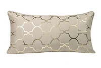 Ivory Park Gold Foil Tile Decorative Throw Cushion