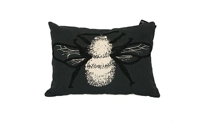 Ivory Park Embroidered Bee Decorative Throw Cushion