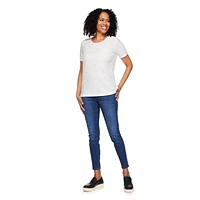 T-shirt à manches courtes avec texture ondulée Iyla pour femmes Tailles P-TG