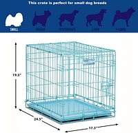 Midwest Homes For Pets iCrate Single Door Light Blue Dog Crate