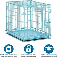 Midwest Homes For Pets iCrate Single Door Light Blue Dog Crate