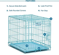 Midwest Homes For Pets iCrate Single Door Light Blue Dog Crate