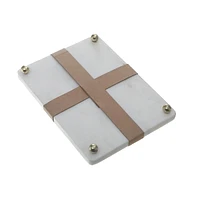 White Marble Rectangle Cheese Board & Spreader