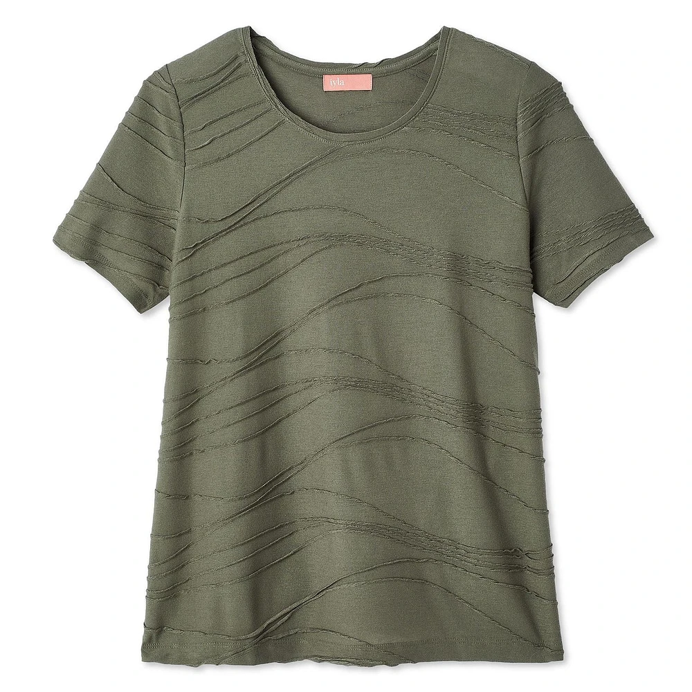 Iyla Women's Short Sleeve Ripple Tee