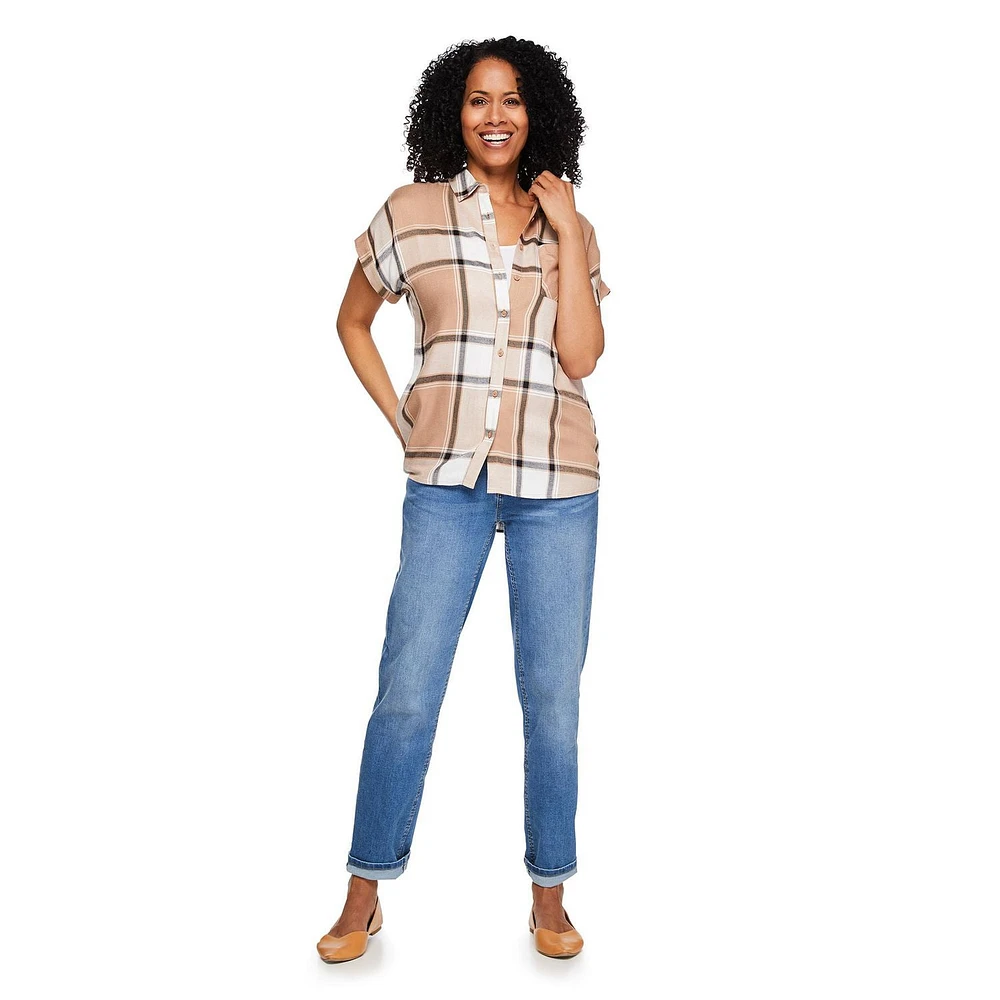 Iyla Women's Classic Plaid Shirt