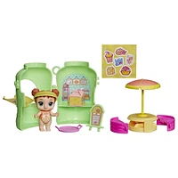 Baby Alive Foodie Cuties, Bottle, Sun Series 1, Surprise Toys, Baby Doll Set, 3-Inch Doll for Kids 3 and Up, 7 Surprises, For ages 3+