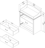 South Shore, Helson collection, Changing Table with Drawers