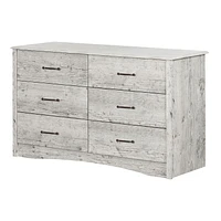 South Shore Helson 6-Drawer Double Dresser Seaside Pine