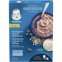 Céréales pour bébés GERBER® Étape 3 Multigrains avec yogourt et bleuet 227 g 227 GR