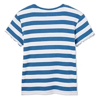 George Girls' Rib Tee, Sizes XS-XL