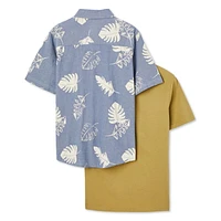 Ensemble 2 pièces avec chemise tissée George pour garçons Tailles TP–TG