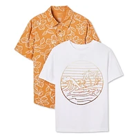 Ensemble 2 pièces avec chemise tissée George pour garçons Tailles TP–TG