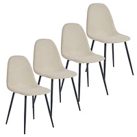 Mid Century Fabric/Metal Side Chair (set of 4)