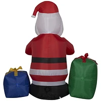 Christmas Inflatable Santa with Wish List and Gift Boxes, Christmas Inflatable Santa wit