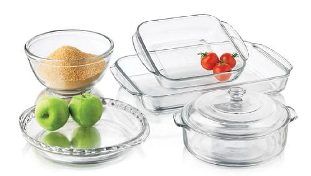 Libbey Glass Bakeware set/6, Assorted components