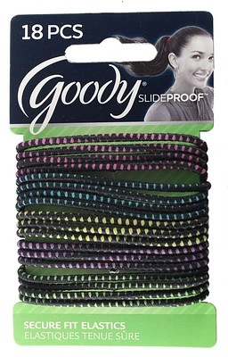 Goody Élastiques anti-glissement fins bande Slide Proof - assortis