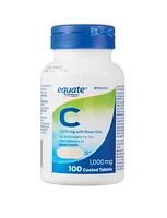 Equate Vitamin C-1000 mg with Rose Hips, 100 Coated tablets