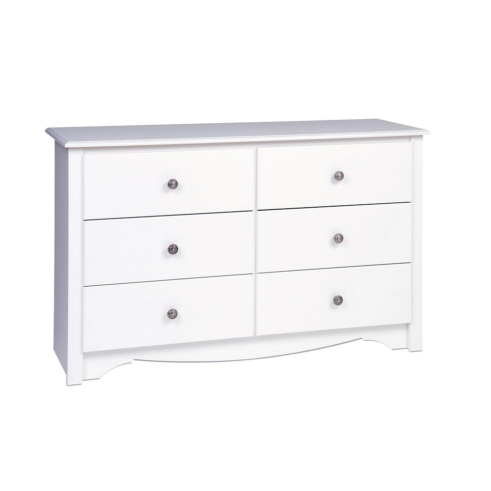 Prepac Monterey White Children’s 6-Drawer Dresser